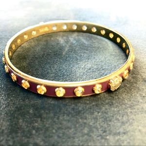 Coach Gold and Soft Magenta Bangle Bracelet